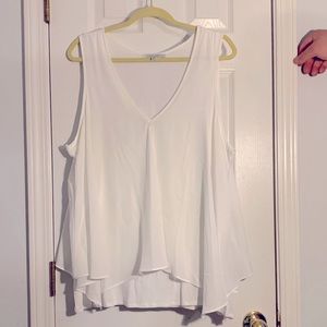 Green Envelope white tank top